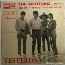 Discos de vinilo: BEATLES. SOCORRO, HELP: I NEED YOU/ YOU’VE GOT HIDE YOUR LOVE AWAY/ DIZZY MISS LIZZY/ YESTERDAY 1965