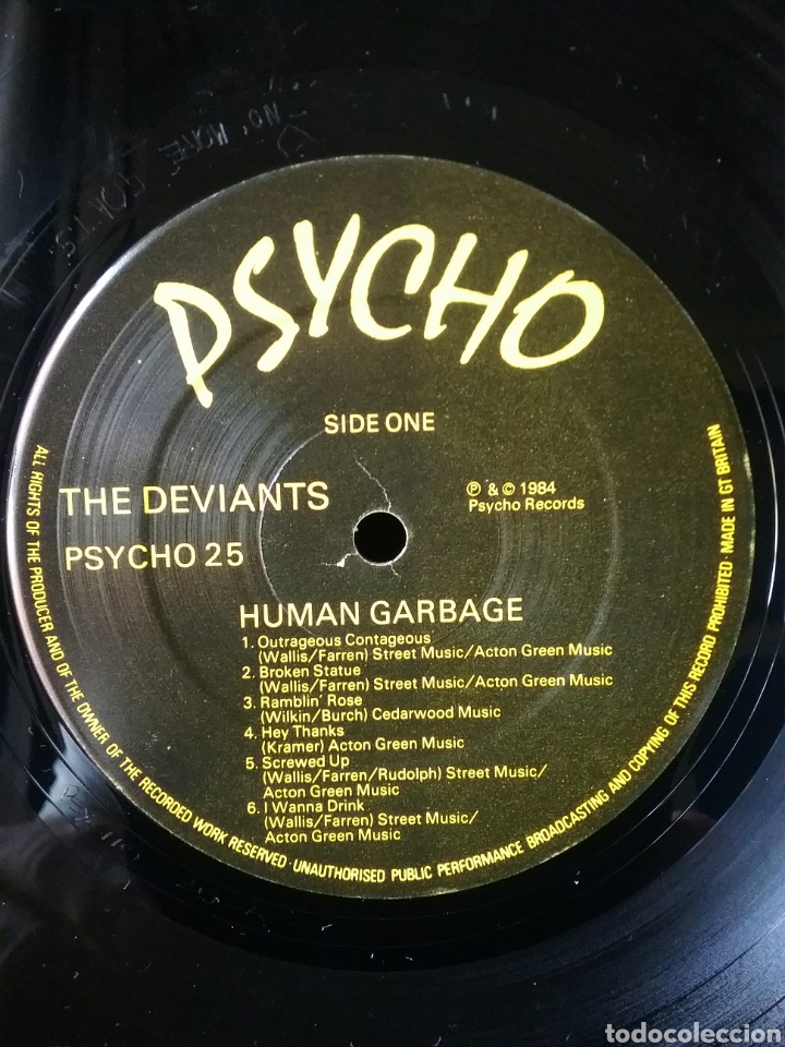 Discos de vinilo: DEVIANTS 1984 PSYCHO RECORDS . - Foto 4