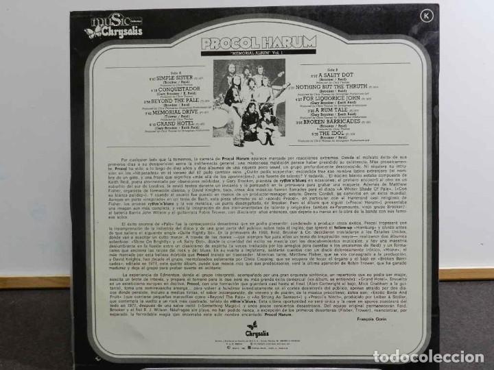 Discos de vinilo: VINILO LP. PROCOL HARUM - MEMORIAL ALBUM VOL. 1. EDICIÓN ESPAÑOLA. - Foto 2 - 222911728