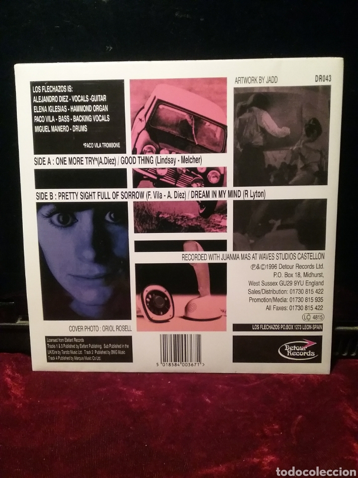 Discos de vinilo: LOS FLECHAZOS 1994 DETOUR RECORDS - Foto 2