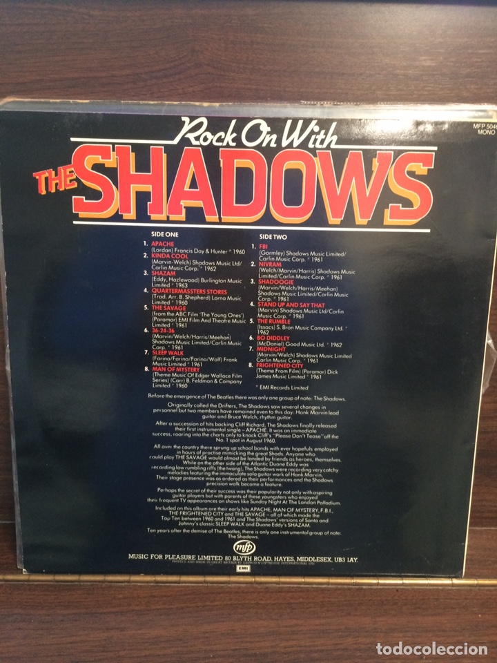 Discos de vinilo: THE SHADOWS. Rock On With. UK - Foto 3