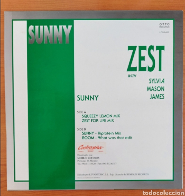 Discos de vinilo: MAXI SINGLE SUNY ZEST - Foto 2