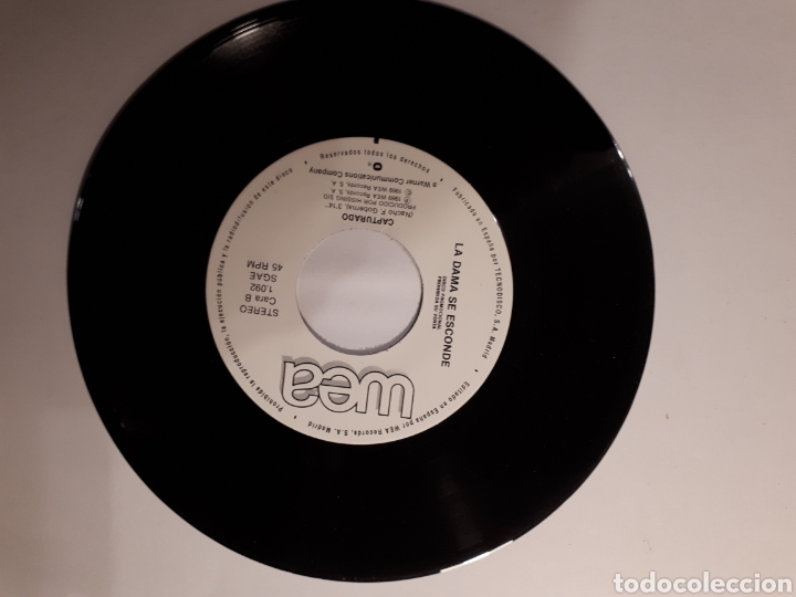 Discos de vinilo: LA UNI&Oacute;N / LA DAMA SE ESCONDE. SINGLE - Foto 3