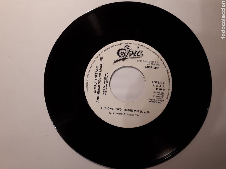 Discos de vinilo: GLORIA ESTEFAN / THE PASADENAS . SINGLE - Foto 3