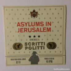 Discos de vinilo: SCRITTI POLITTI ‎– ASYLUMS IN JERUSALEM / JACQUES DERRIDA UK 1982