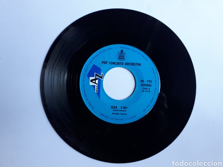 Discos de vinilo: POP CONCERTO ORCHESTRA. ELGA / POP CONCERTO . SINGLE - Foto 3