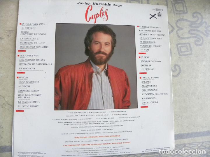 Discos de vinilo: JAVIER ITURRALDE DIRIGE CUPLES -LP 1987 - Foto 2