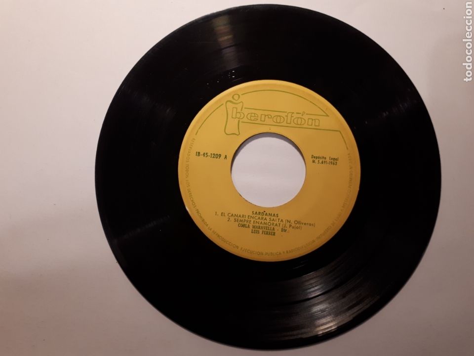 Discos de vinilo: SARDANES. COBLA MARAVELLA. MAXI SINGLE - Foto 3