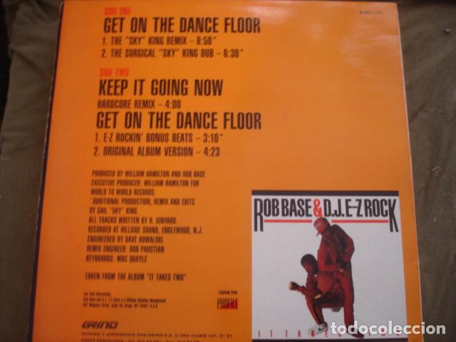 Discos de vinilo: Rob Base & D.J. E-Z Rock Get On The Dance Floor - Foto 2