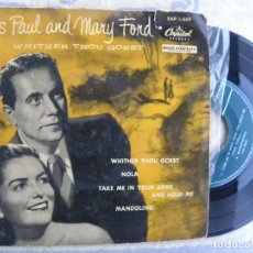 Discos de vinilo: LES PAUL AND MARY FORD -WHITHER THOU GOEST -EP
