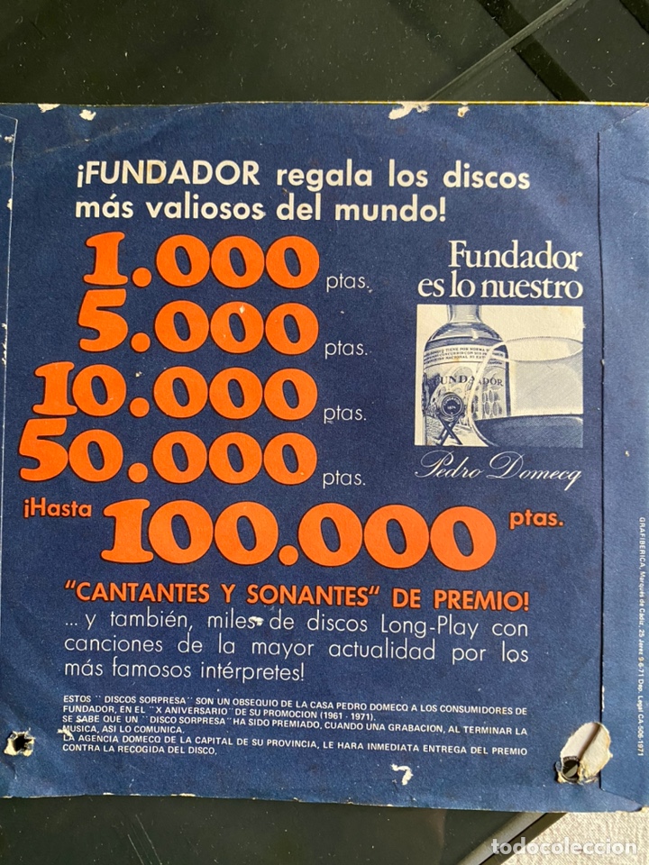 Discos de vinilo: disco sorpresa. los marisme&ntilde;os - Foto 2