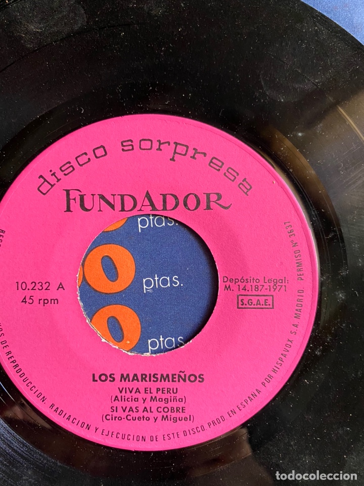 Discos de vinilo: disco sorpresa. los marisme&ntilde;os - Foto 3