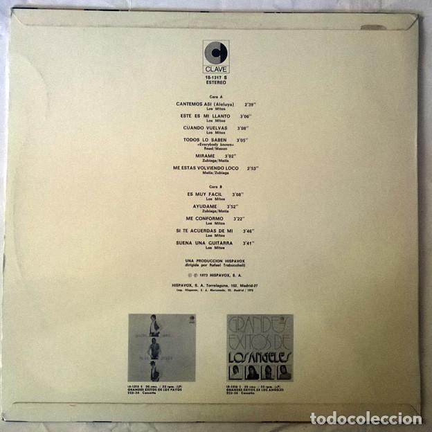 Discos de vinilo: Los Mitos. Grandes &eacute;xitos. Hispavox-Clave, Spain 1973 LP - Foto 2