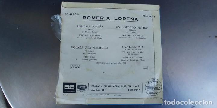 Discos de vinilo: NI&Ntilde;O DE LA HUERTA-EP ROMERIA LORE&Ntilde;A +3 - Foto 2