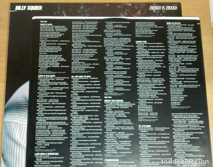 Discos de vinilo: (Nuevo) BILLY SQUIER ENOUGH IS ENOUGH VINILO /variascompras10%20% descuento - Foto 6