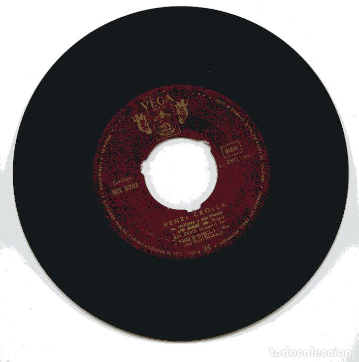 Discos de vinilo: VINILO SINGLEDE HENRI CROLLA. 1957 - Foto 2