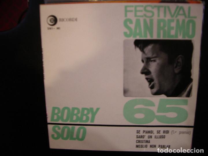 Dischi in vinile: BOBBY SOLO- FESTIVAL SAN REMO 1965. EP