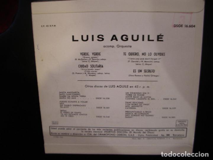 Discos de vinilo: LUIS AGUIL&Eacute;- M&Aacute;S RITMO... DE. EP. - Foto 2