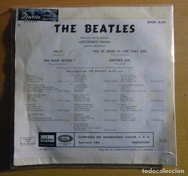 Discos de vinilo: EP. SINGLE . VINILO - THE BEATLES . HELP . ODEON 1965 - Foto 2