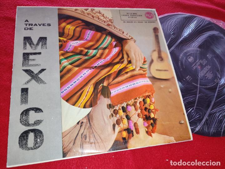 Disques de vinyle: A TRAVES DE MEXICO LP 1960 SPAIN RECOPILATORIO MEJIA+HNOS SILVA+VIRGINIA LOPEZ+TRES ASES++