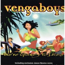 Discos de vinilo: VENGABOYS - WE'RE GOING TO IBIZA (2 VERSIONES) / WE LIKE THE PARTY - MAXISINGLE 1999 - BUEN ESTADO. Lote 287702283