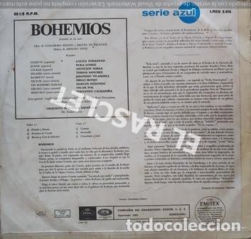 Discos de vinilo: LP DE - BOHEMIOS - AMADEO VIVES - - Foto 2