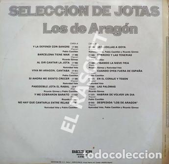 Discos de vinilo: LP - SELECCION DE JOTAS - LOS DE ARAGON -- - Foto 2