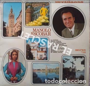 Discos de vinilo: LP - SEVILLANAS - MANOLO ESCOBAR - - Foto 1