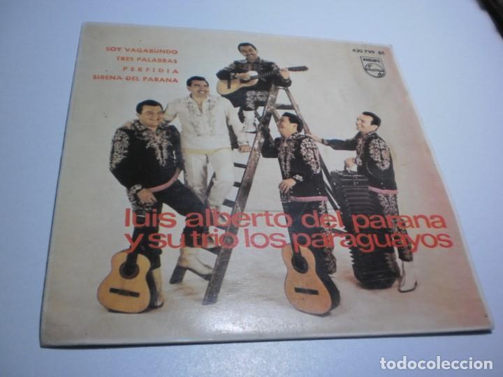 Disques de vinyle: single luis alberto del paran&aacute; trio paraguayos. soy vagabundo. 3 palabras. perfidia. sirena 1963 lee