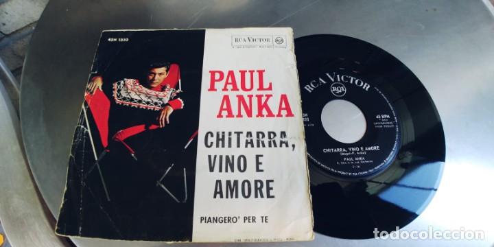Discos de vinilo: PAUL ANKA-SINGLE PIANGERO PER TE - Foto 1