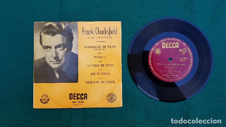 Discos de vinilo: FRANK CHACKSFIELD Y SU ORQUESTA - ATARDECER EN PARIS - SINGLE - Foto 1
