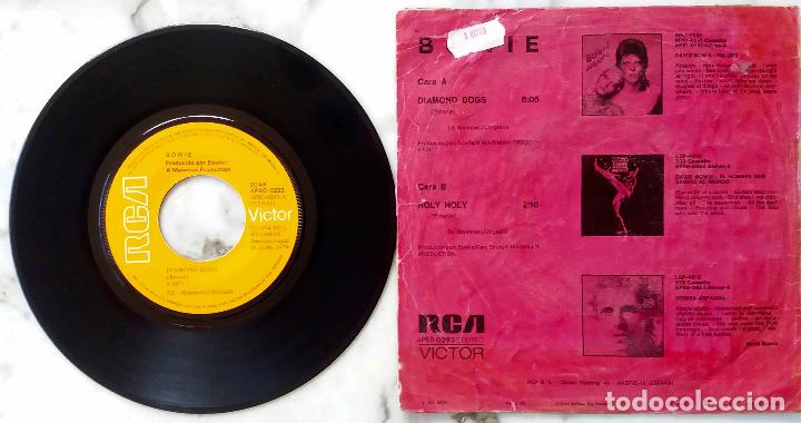 Discos de vinilo: DAVID BOWIE, DIAMOND DOGS. SINGLE ESPA&Ntilde;A - Foto 2