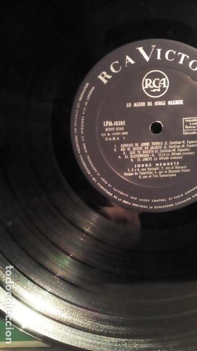 Discos de vinilo: JORGE NEGRETE - LO MEJOR . - Foto 2