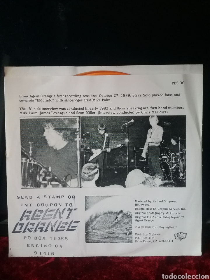 Discos de vinilo: AGENT ORANGE 1990 Limited Edition Posh -Boy - Foto 2