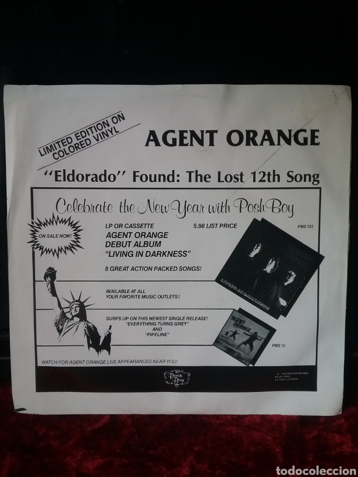 Discos de vinilo: AGENT ORANGE 1990 Limited Edition Posh -Boy - Foto 1