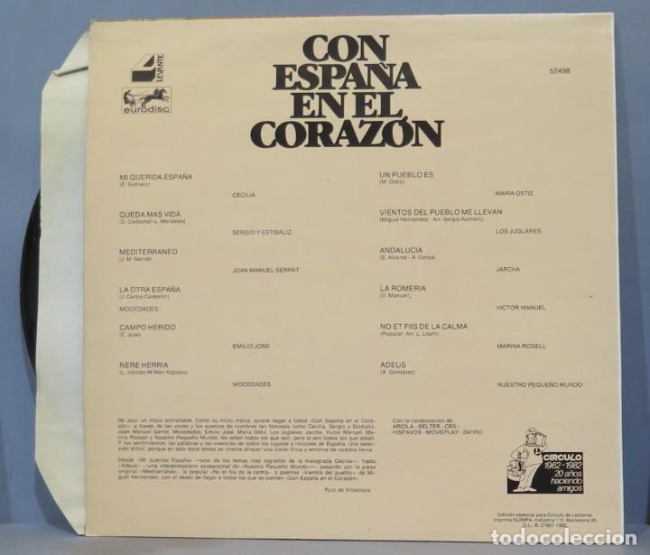 Discos de vinilo: LP. CON ESPA&Ntilde;A EN EL CORAZON - Foto 2