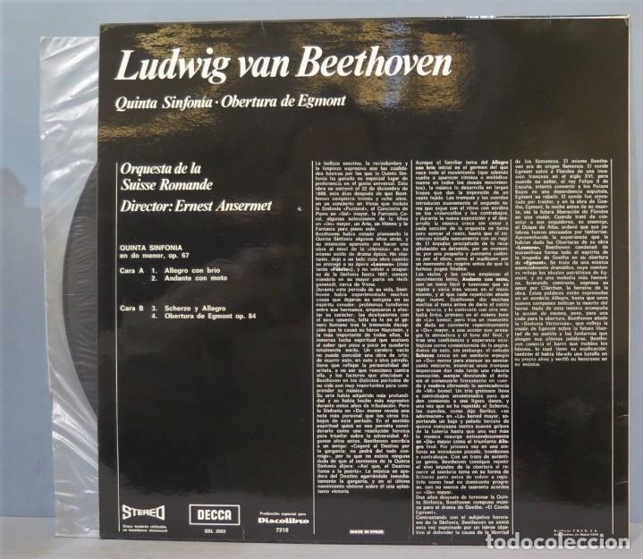Discos de vinilo: LP. BEETHOVEN. QUINTA SINFONIA - Foto 2