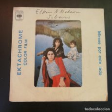Disques de vinyle: VINILO SINGLE ELKIN & NELSON - JIBARO - 1974 DICOS CBS - EKTACHROME COLOR FILM - RARO. Lote 224015050