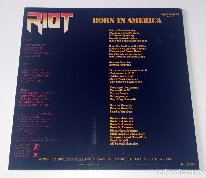 Discos de vinilo: LP RIOT - BORN IN AMERICA - Foto 2