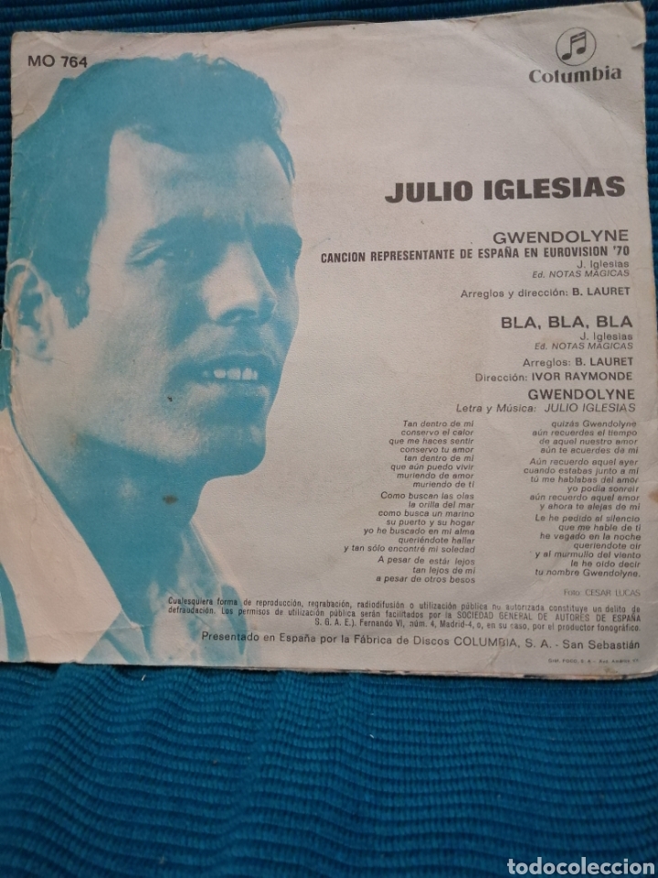 Discos de vinilo: JULIO IGLESIAS &rdquo;GWENDOLIN&rdquo; - Foto 2