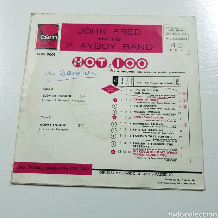 Discos de vinilo: JOHN FRED AND HIS PLAYBOY BAND - Foto 2