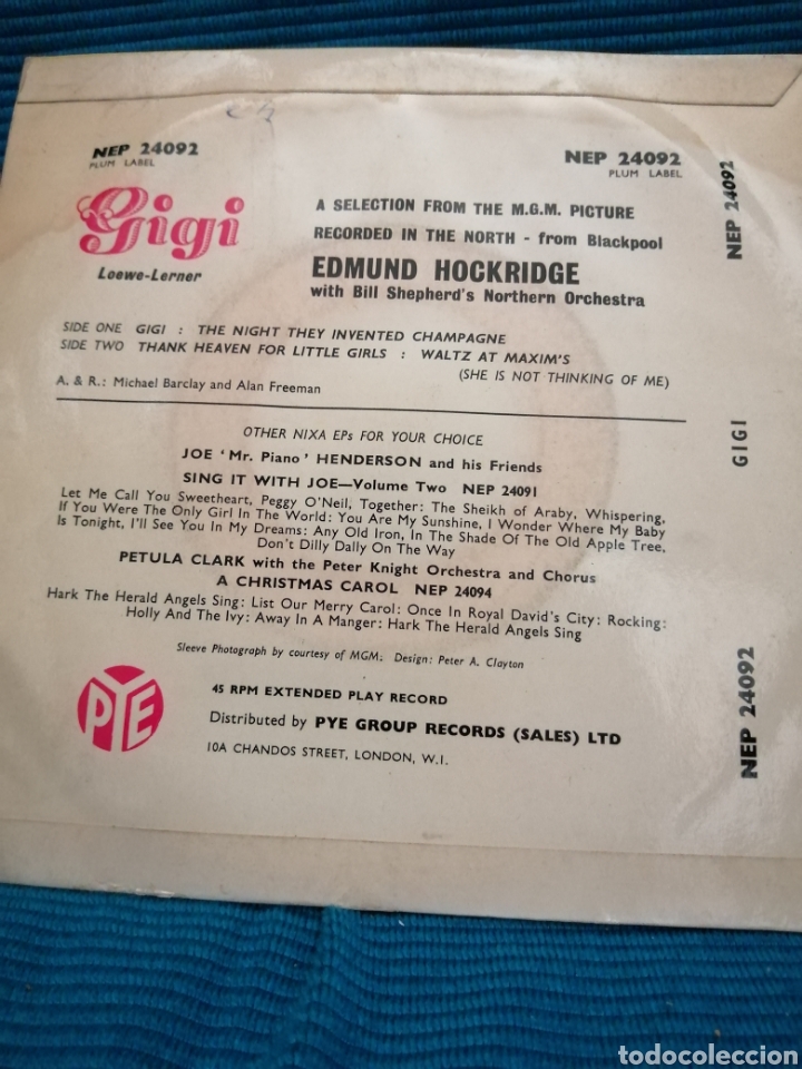 Discos de vinilo: GIGI, EDMUND HOCKRIDG - Foto 2