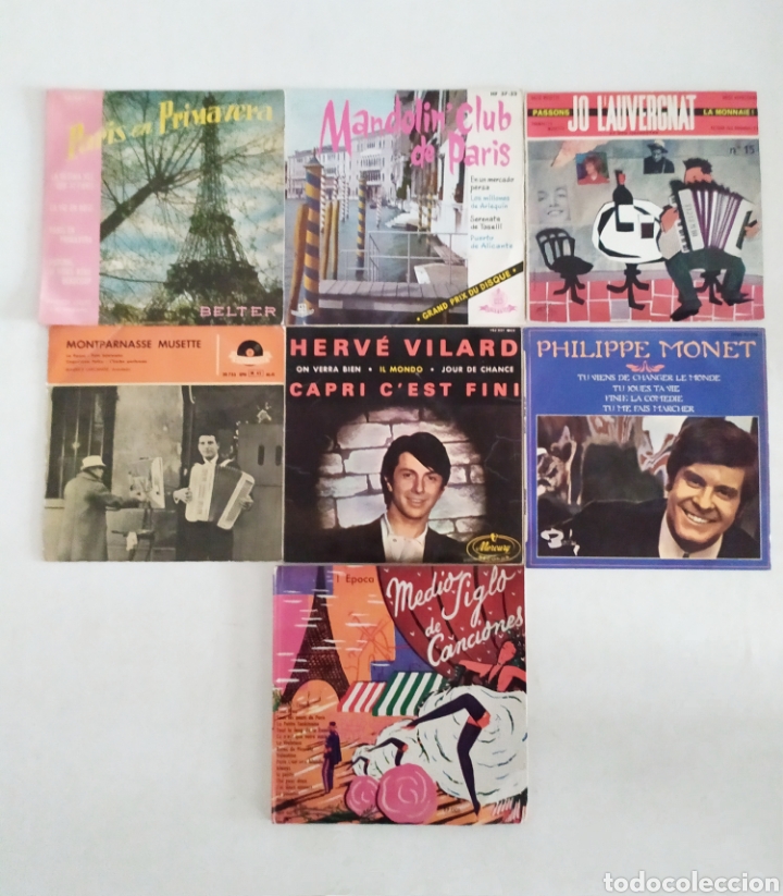 Singles vinilo de m&uacute;sica francesa