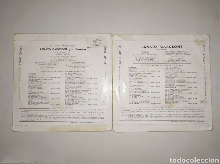 Discos de vinilo: Singles vinilo Renato Carosone - Foto 2