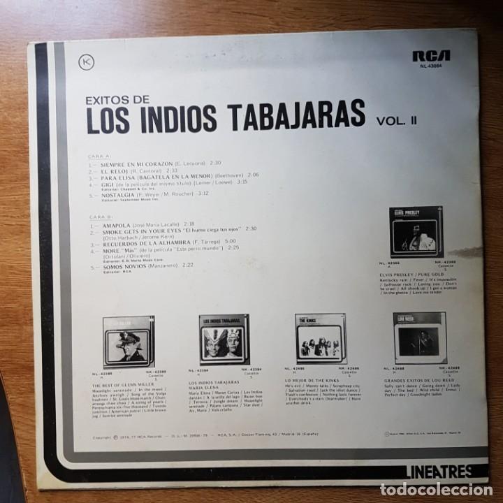 Discos de vinilo: DDISCO LP EXITOS DE LOS INDIOS TABAJARAS - Foto 2