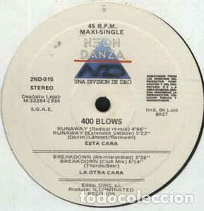 Discos de vinilo: 400 Blows - Runaway / Breakdown - Foto 2