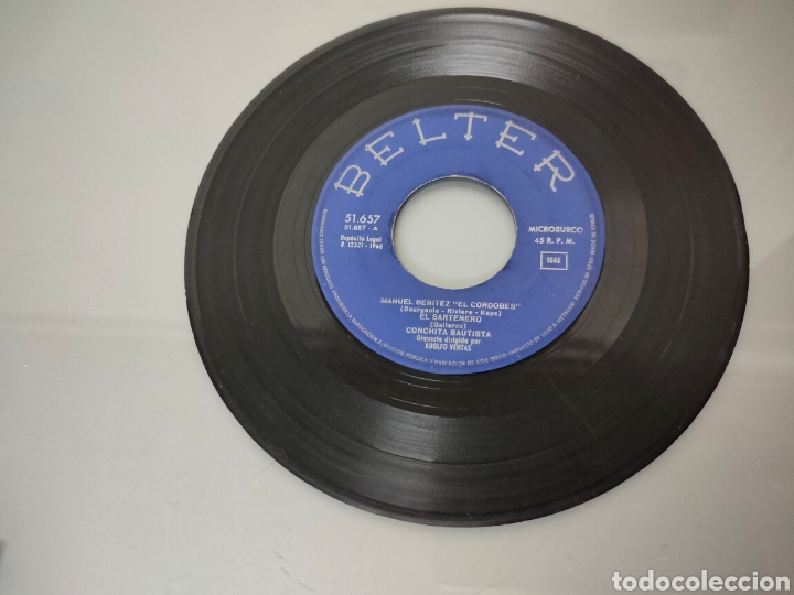 Discos de vinilo: SINGLE CAMARON DE LA ISLA PACO DE LUCIA 1966 - Foto 3