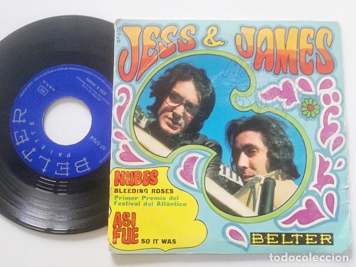 Discos de vinilo: JESS & JAMES - Nubes - SINGLE BELTER 1969 - Foto 2