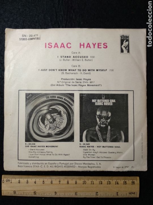 Discos de vinilo: Vinilo single Isaac Hayes - Foto 2
