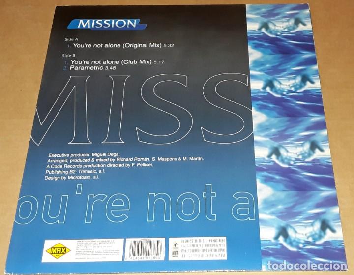 Discos de vinilo: MAXI SINGLE - MISSION - YOURE NOT ALONE - MISSION - Foto 2